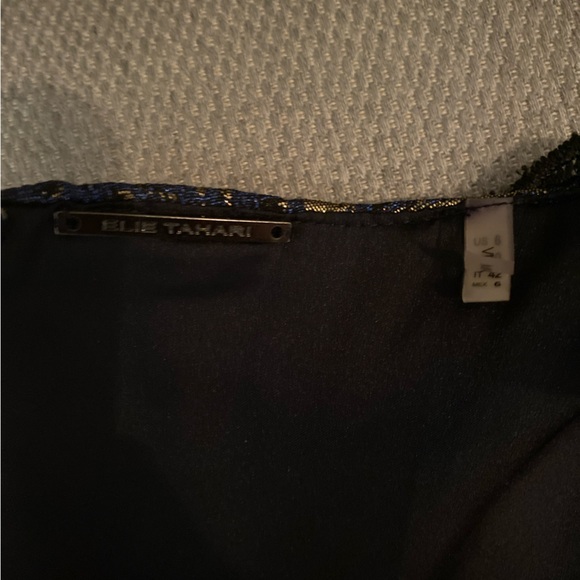 Elie Tahari Navy and Gold Lace Mini Dress - Picture 6 of 6